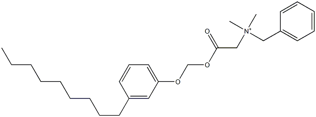 N,N-Dimethyl-N-benzyl-N-[[[(3-nonylphenyloxy)methyl]oxycarbonyl]methyl]aminium 结构式