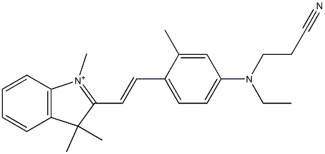 2-[2-[4-[(2-Cyanoethyl)ethylamino]-2-methylphenyl]ethenyl]-1,3,3-trimethyl-3H-indol-1-ium 结构式