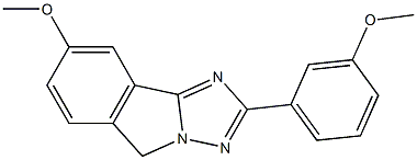 8-Methoxy-2-(3-methoxyphenyl)-5H-[1,2,4]triazolo[5,1-a]isoindole 结构式