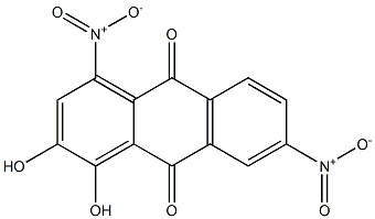 1,2-Dihydroxy-4,7-dinitroanthraquinone 结构式
