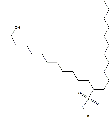 23-Hydroxytetracosane-12-sulfonic acid potassium salt 结构式