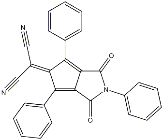 [(1,3-Dioxo-2,4,6-triphenyl-1,2,3,5-tetrahydrocyclopenta[c]pyrrol)-5-ylidene]malononitrile 结构式