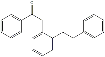 1-Phenyl-2-[2-(2-phenylethyl)phenyl]ethan-1-one 结构式