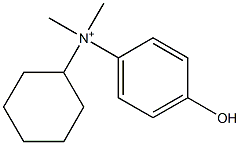 Cyclohexyl(p-hydroxyphenyl)dimethylaminium 结构式