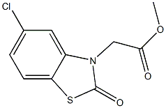 2-Oxo-5-chlorobenzothiazole-3(2H)-acetic acid methyl ester 结构式