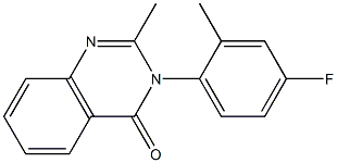 3-(4-Fluoro-2-methylphenyl)-2-methylquinazolin-4(3H)-one 结构式