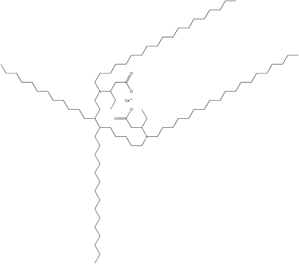 Bis[3-(dinonadecylamino)valeric acid]calcium salt 结构式