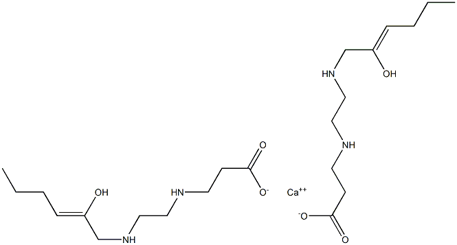 Bis[3-[N-[2-[N-(2-hydroxy-2-hexenyl)amino]ethyl]amino]propionic acid]calcium salt 结构式