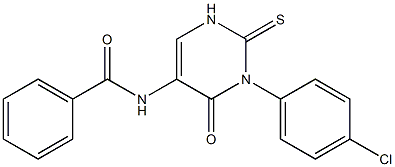 3-(4-Chlorophenyl)-5-benzoylamino-2-thiouracil 结构式