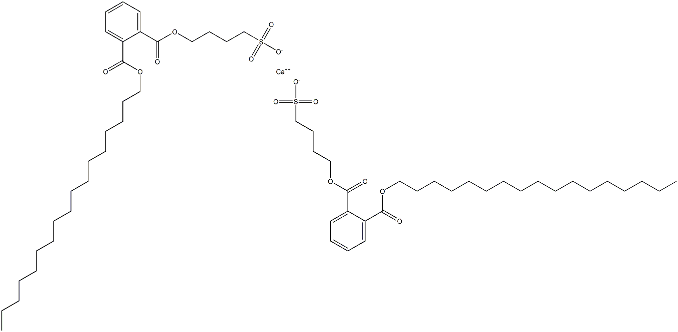 Bis[4-[(2-heptadecyloxycarbonylphenyl)carbonyloxy]butane-1-sulfonic acid]calcium salt 结构式