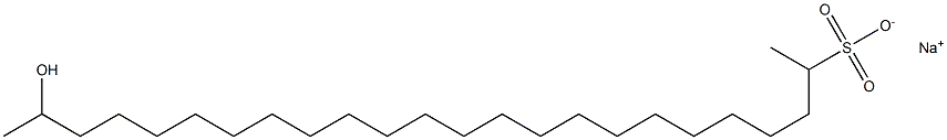 23-Hydroxytetracosane-2-sulfonic acid sodium salt 结构式