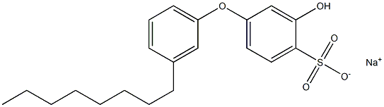 3-Hydroxy-3'-octyl[oxybisbenzene]-4-sulfonic acid sodium salt 结构式