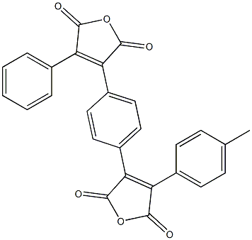 3-[4-[(2,5-Dihydro-2,5-dioxo-4-phenylfuran)-3-yl]phenyl]-4-(4-methylphenyl)furan-2,5-dione 结构式