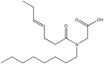 N-(4-Heptenoyl)-N-octylglycine 结构式