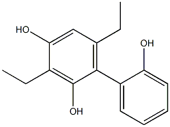 3,6-Diethyl-1,1'-biphenyl-2,2',4-triol 结构式