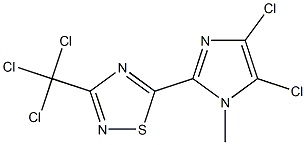 4,5-Dichloro-1-methyl-2-[3-(trichloromethyl)-1,2,4-thiadiazol-5-yl]-1H-imidazole 结构式