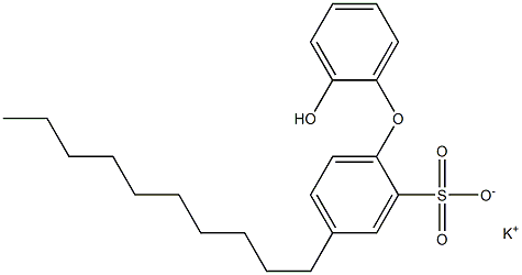 2'-Hydroxy-4-decyl[oxybisbenzene]-2-sulfonic acid potassium salt 结构式