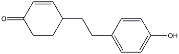 4-[2-(4-Hydroxyphenyl)ethyl]cyclohexa-2-en-1-one 结构式
