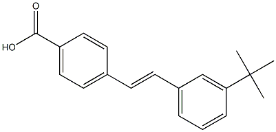 4-[(E)-2-(3-tert-Butylphenyl)ethenyl]benzoic acid 结构式
