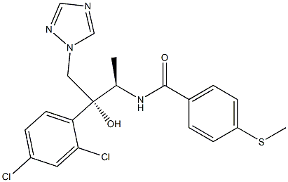 N-[(1R,2R)-2-(2,4-Dichlorophenyl)-2-hydroxy-1-methyl-3-(1H-1,2,4-triazol-1-yl)propyl]4-(methylthio)benzamide 结构式