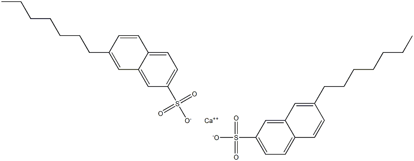 Bis(7-heptyl-2-naphthalenesulfonic acid)calcium salt 结构式