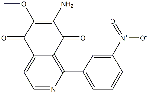 7-Amino-6-methoxy-1-(3-nitrophenyl)isoquinoline-5,8-dione 结构式