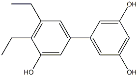 4',5'-Diethyl-1,1'-biphenyl-3,3',5-triol 结构式