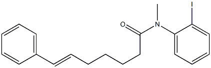 7-Phenyl-N-(2-iodophenyl)-N-methyl-6-heptenamide 结构式