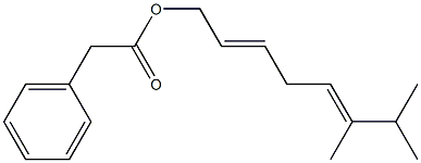 Phenylacetic acid 6,7-dimethyl-2,5-octadienyl ester 结构式