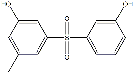 3,3'-Dihydroxy-5'-methyl[sulfonylbisbenzene] 结构式