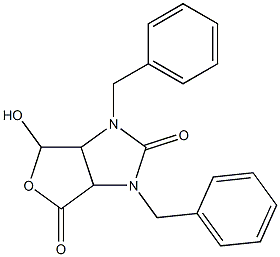 2,4-Dibenzyl-8-hydroxy-7-oxa-2,4-diazabicyclo[3.3.0]octane-3,6-dione 结构式
