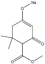 4-Sodiooxy-2,2-dimethyl-6-oxo-4-cyclohexene-1-carboxylic acid methyl ester 结构式