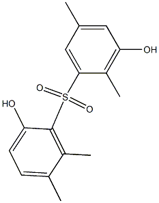 2,3'-Dihydroxy-2',5,5',6-tetramethyl[sulfonylbisbenzene] 结构式