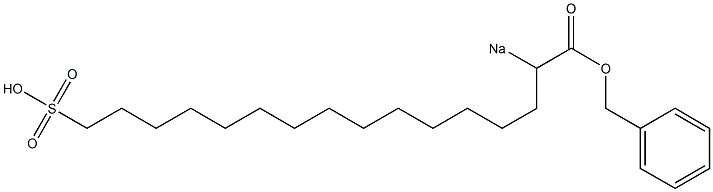 2-Sodiosulfopalmitic acid benzyl ester 结构式