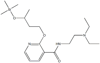 2-(3-Trimethylsilyloxybutoxy)-N-[2-(diethylamino)ethyl]-3-pyridinecarboxamide 结构式