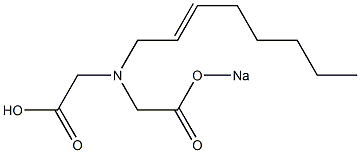 N-[[(Sodiooxy)carbonyl]methyl]-N-(2-octenyl)glycine 结构式