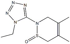 2-(1-Ethyl-1H-tetrazol-5-yl)-4,5-dimethyl-3,6-dihydro-2H-1,2-thiazine 1-oxide 结构式