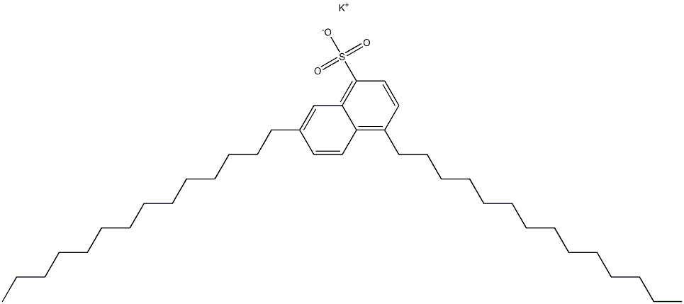 4,7-Ditetradecyl-1-naphthalenesulfonic acid potassium salt 结构式