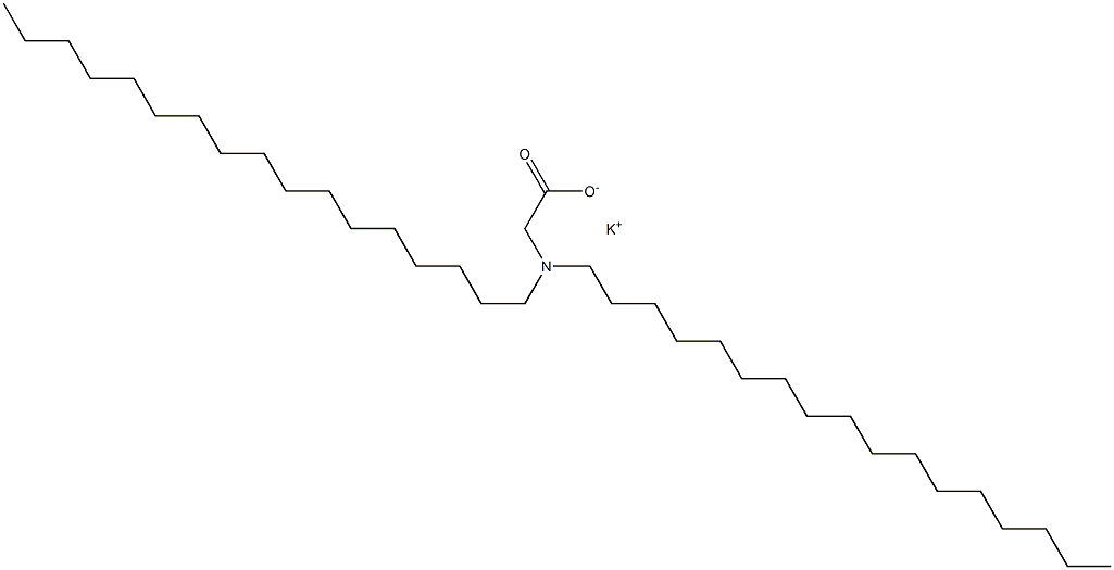 N,N-Diheptadecylglycine potassium salt 结构式