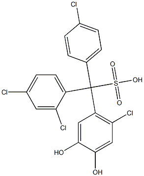 (4-Chlorophenyl)(2,4-dichlorophenyl)(6-chloro-3,4-dihydroxyphenyl)methanesulfonic acid 结构式