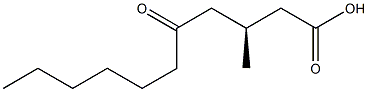 [S,(+)]-3-Methyl-5-oxoundecanoic acid 结构式