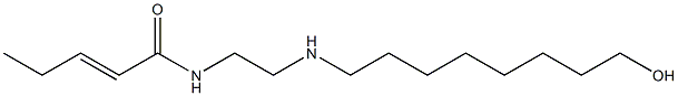 N-[2-[(8-Hydroxyoctyl)amino]ethyl]-2-pentenamide 结构式