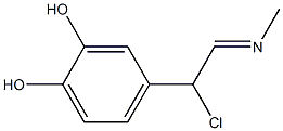 4-[1-Chloro-2-(methylimino)ethyl]-1,2-benzenediol 结构式