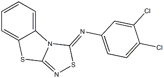 3-(3,4-Dichlorophenyl)imino[1,2,4]thiadiazolo[3,4-b]benzothiazole 结构式