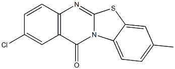 2-Chloro-8-methyl-12H-benzothiazolo[2,3-b]quinazolin-12-one 结构式