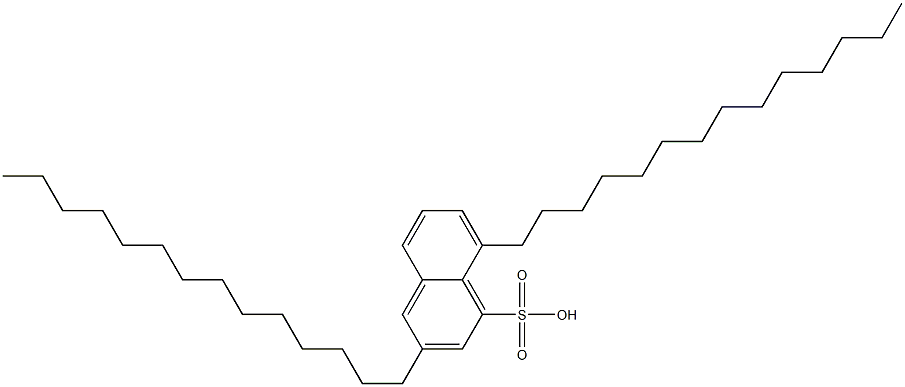 3,8-Ditetradecyl-1-naphthalenesulfonic acid 结构式
