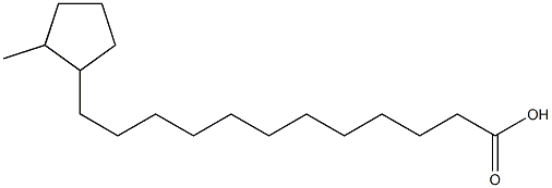 12-(2-Methylcyclopentyl)dodecanoic acid 结构式