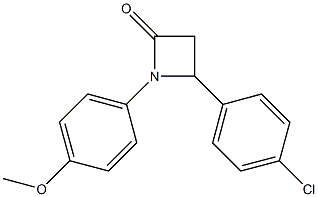 4-(4-Chlorophenyl)-1-(4-methoxyphenyl)azetidin-2-one 结构式