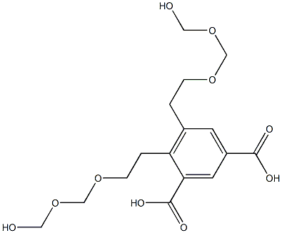 4,5-Bis(6-hydroxy-3,5-dioxahexan-1-yl)isophthalic acid 结构式