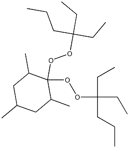 2,4,6-Trimethyl-1,1-bis(1,1-diethylbutylperoxy)cyclohexane 结构式